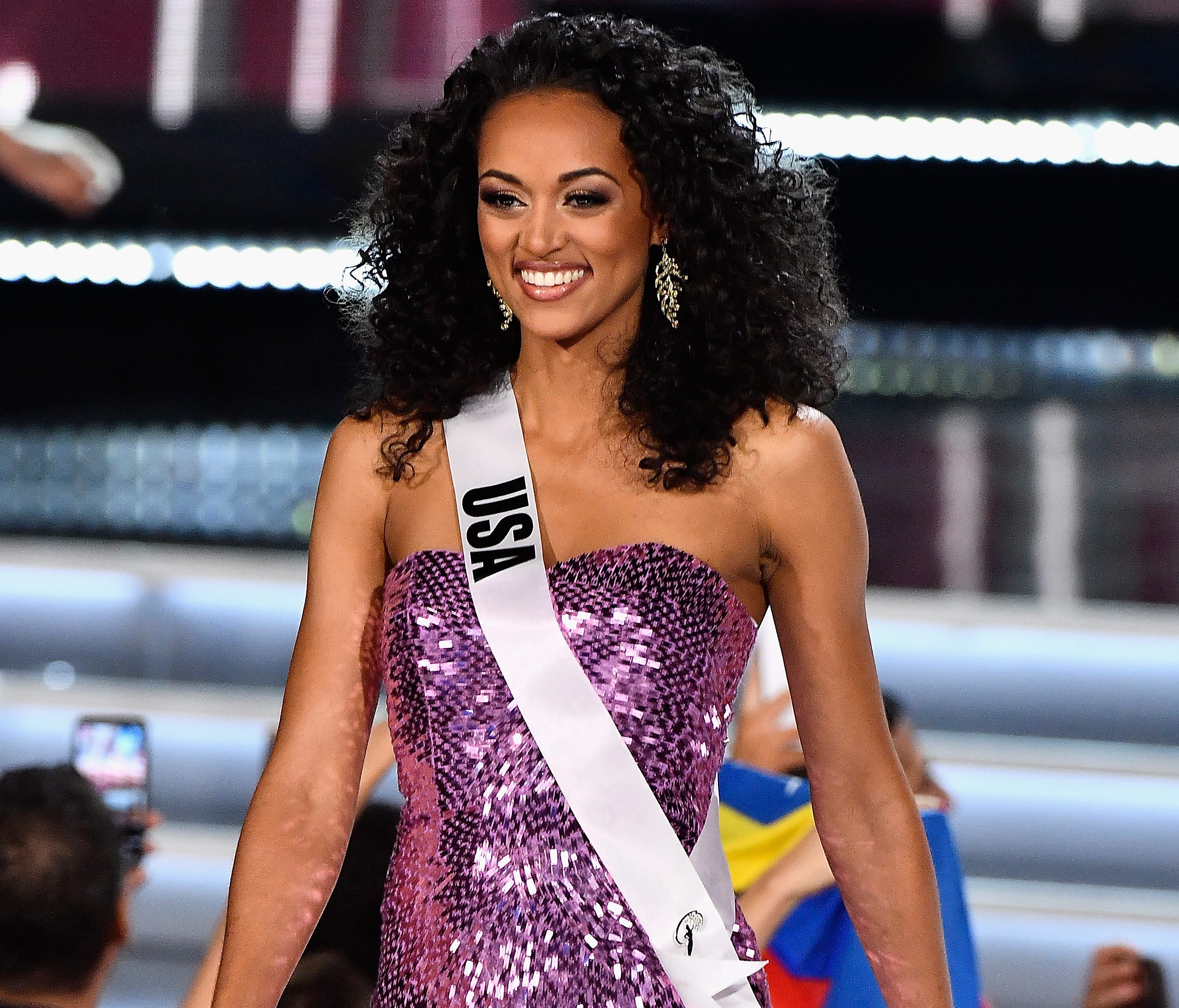 Kara McCullough competes during the Miss Universe Pageant on Nov. 26, 2017 in Las Vegas.
