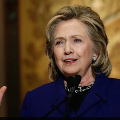 Hillary Clinton speaks at Georgetown University...