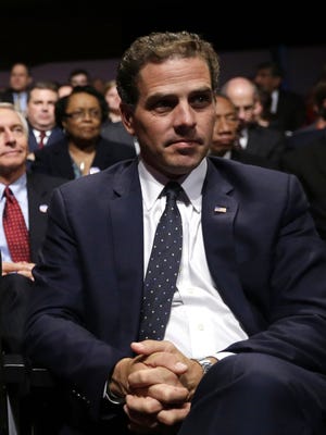 Hunter Biden waits for the start of his father's debate in October 2011 at Centre College in Danville, Ky.