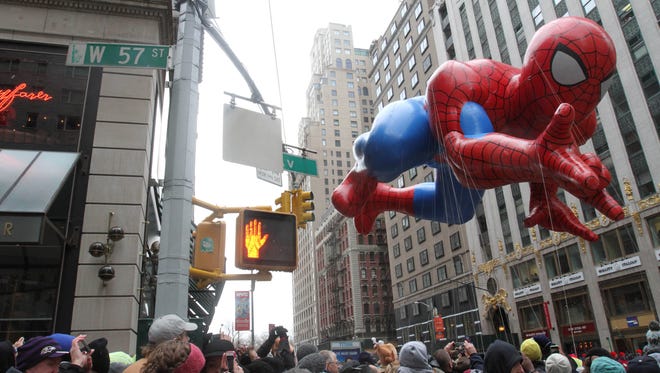 Spider-Man, floating in New York City, is at the heart of a Supreme Court patent case.