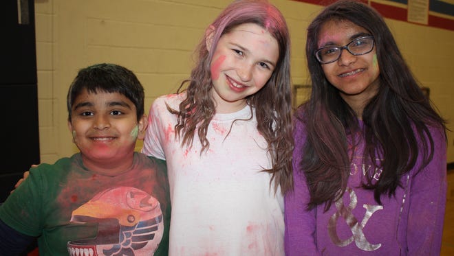 Friends Sahil Guglani, Philippa Jongen and Suhanee Guglani of Bedminster had an amazing experience at the Holi Festival of Colors at Somerset Hills YMCA.