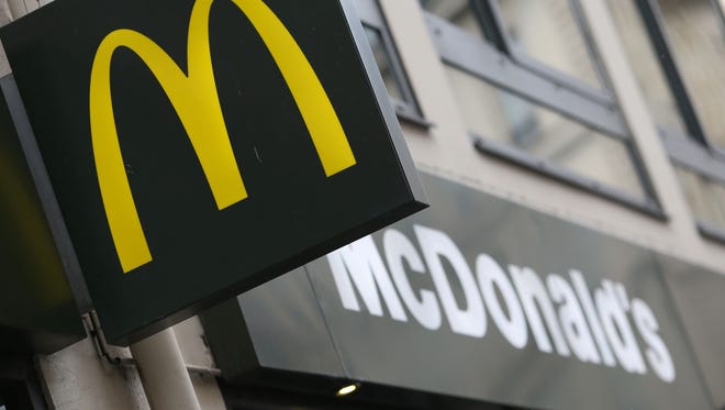 File photo taken in 2014 shows the logo of a U.S. fast food giant McDonald's at a company location in Paris, France.