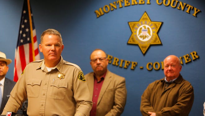 Monterey County Sheriff Steve Bernal at Monday's Press Conference.