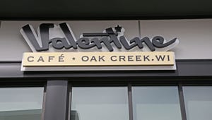 The exterior of Valentine Cafe in Oak Creek.