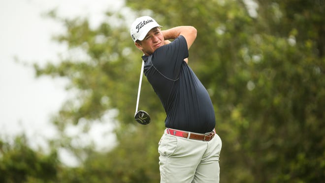Garrett Barber, playing in his first PGA Tour event, is tied for 10th at the halfway point of the RSM Classic.