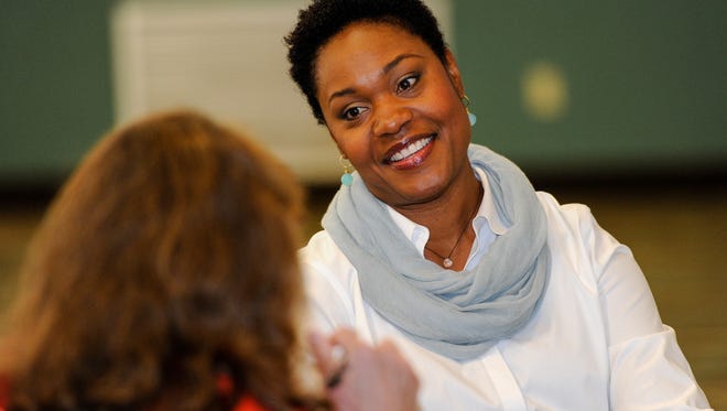 Deidrie Henry, actress and national spokesperson for Popeyes, visits Lafayette on Jan 21, 2016.