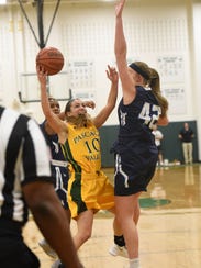 Pascack Valley #10 Toriana Tabasco drives to the basket