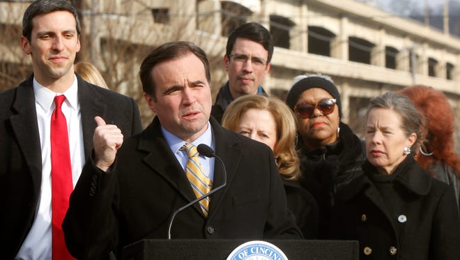 John Cranley announces his plan to provide $33 million to help build a new Western Hills Viaduct.