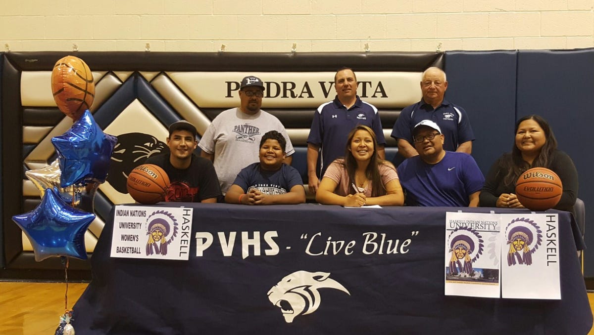 Pv S Nykki Benally Picks Haskell Basketball