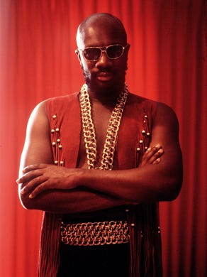 Isaac Hayes, 28, at Stax Record Co. in 1971.
