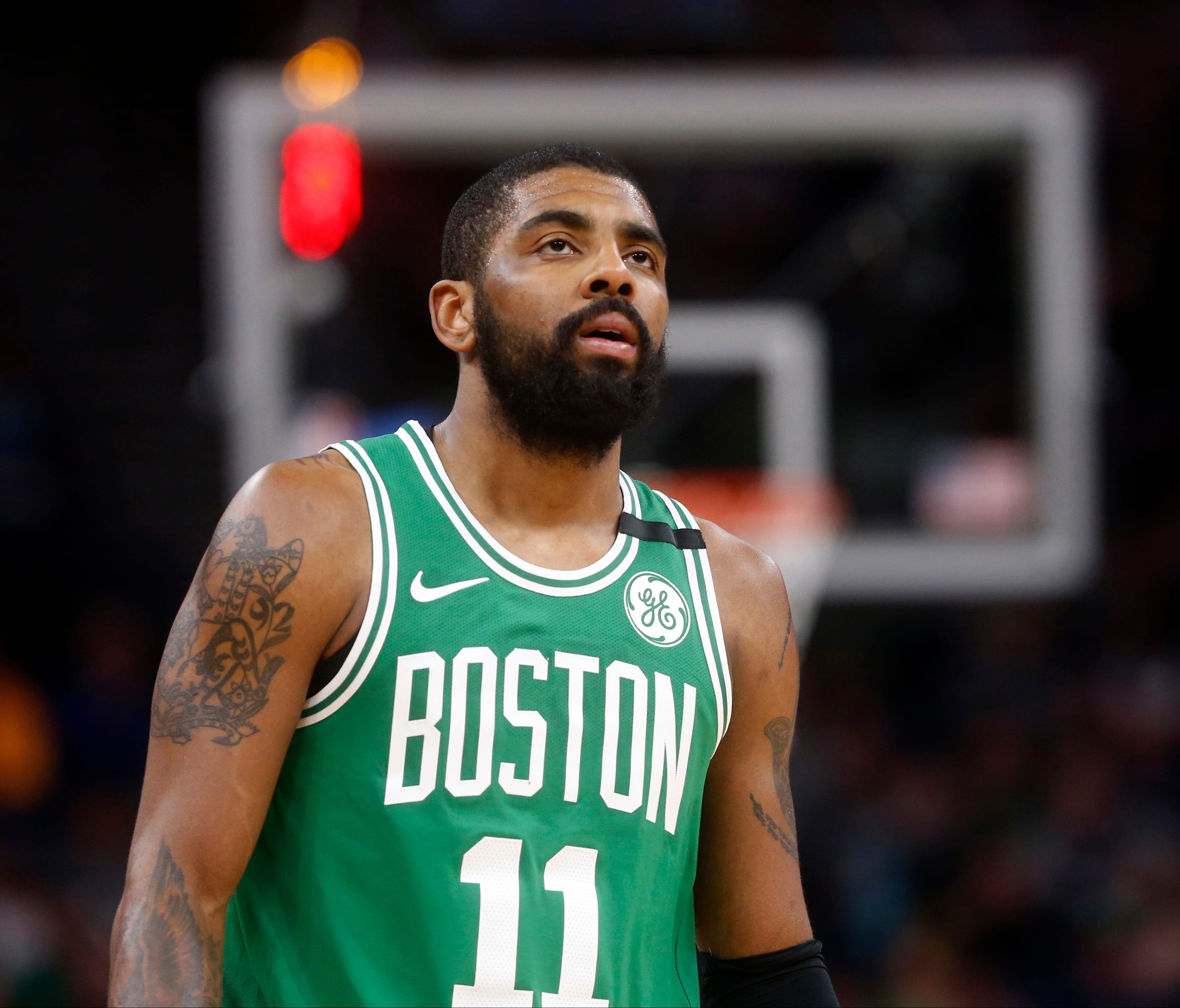 Boston Celtics' Kyrie Irving during a game against the Minnesota Timberwolves.