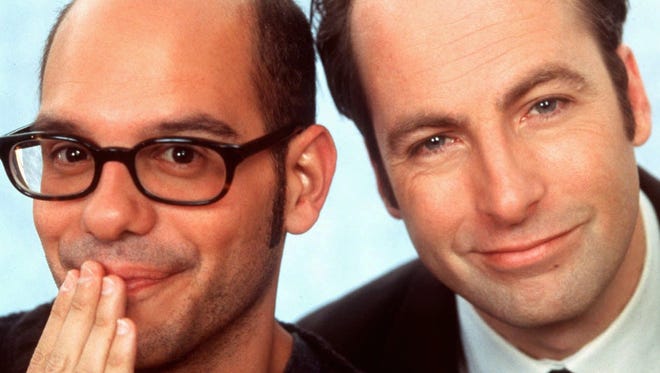 David Cross, left, and Bob Odenkirk, shown in this 1997 photo, have a new series on Netflix.