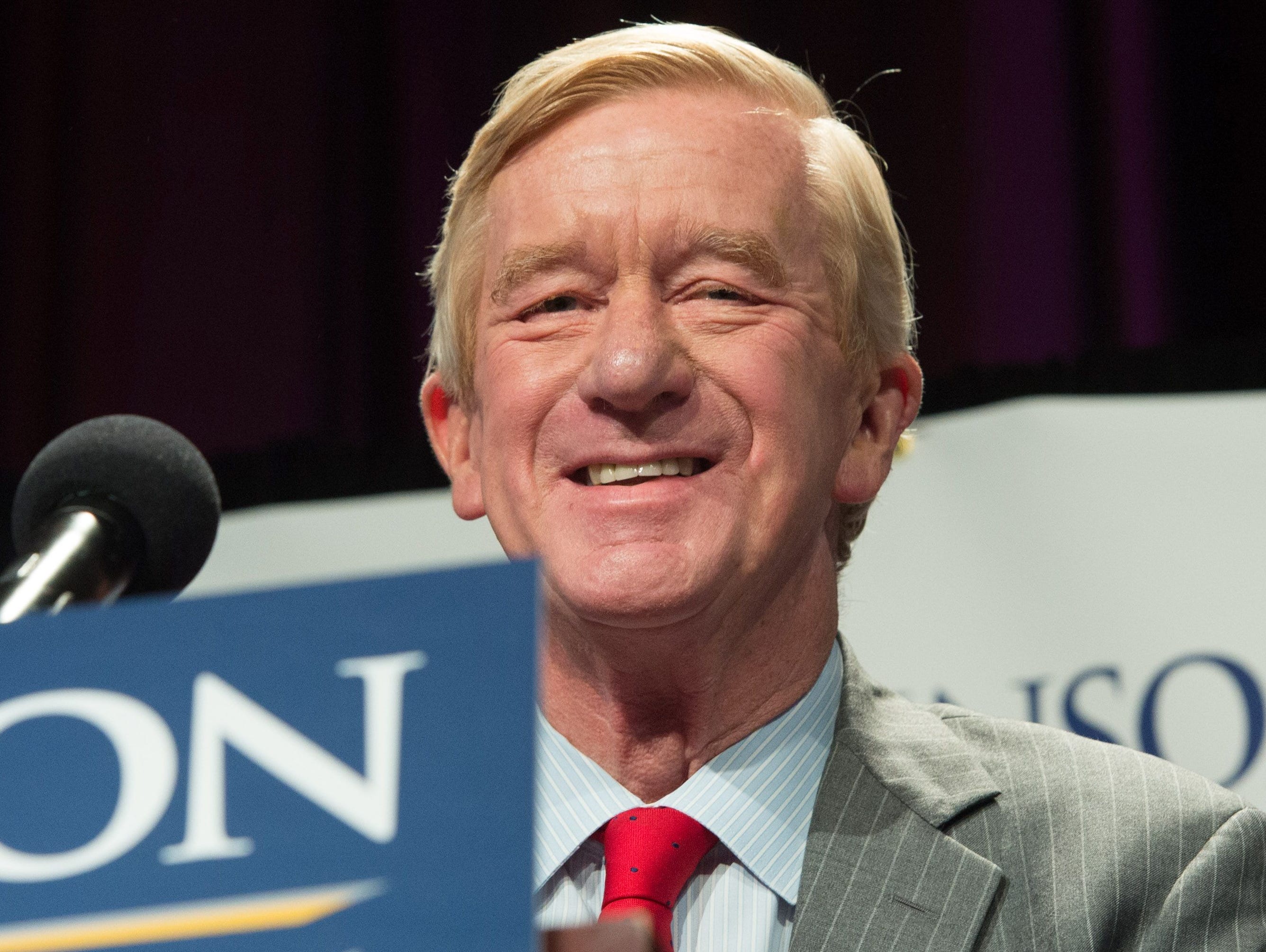 Libertarian vice-presidential candidate William Weld speaks at a rally Sept. 10, 2016 in New York