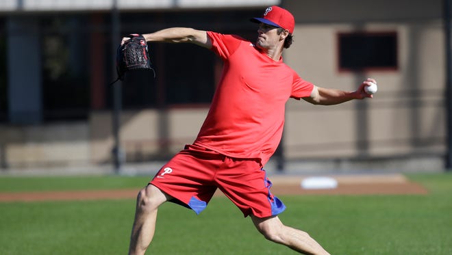 Cole Hamels, working out in Florida on Wednesday, says he knows "winning is not going to happen" with the Phillies.
