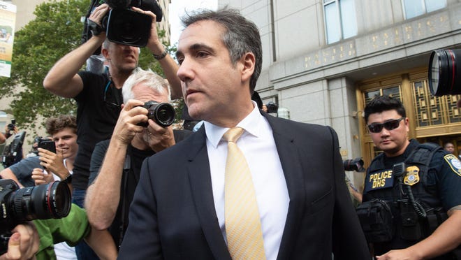 President Donald Trump's longtime personal lawyer, Michael Cohen, leaves New York Federal Court after making a plea deal on Tuesday, Aug. 21, 2018. Cohen pleaded guilty to eight criminal counts, including tax fraud, false statements to a bank and campaign finance violations. (Bryan Smith/Zuma Press/TNS)