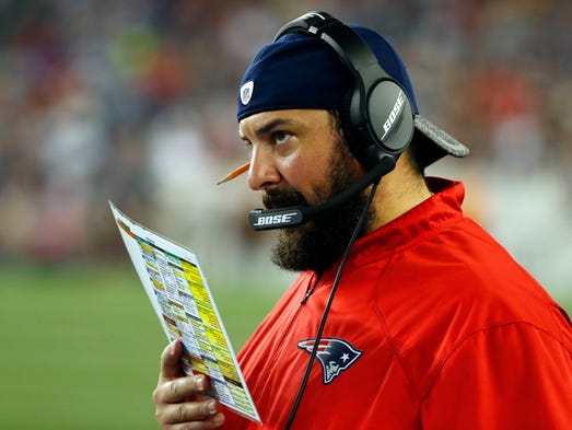 New England Patriots defensive coordinator Matt Patricia