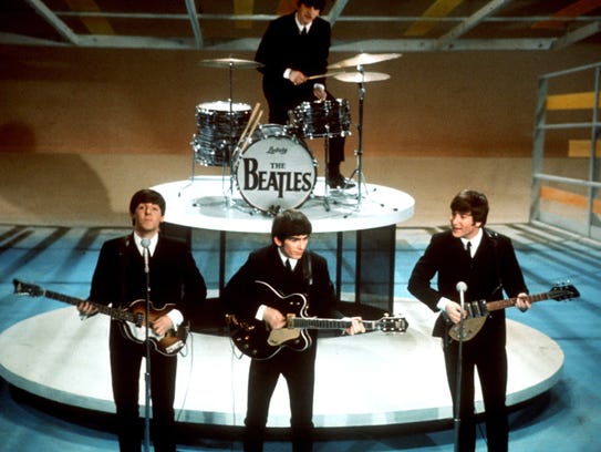 The Beatles perform on "The CBS Ed Sullivan Show" in