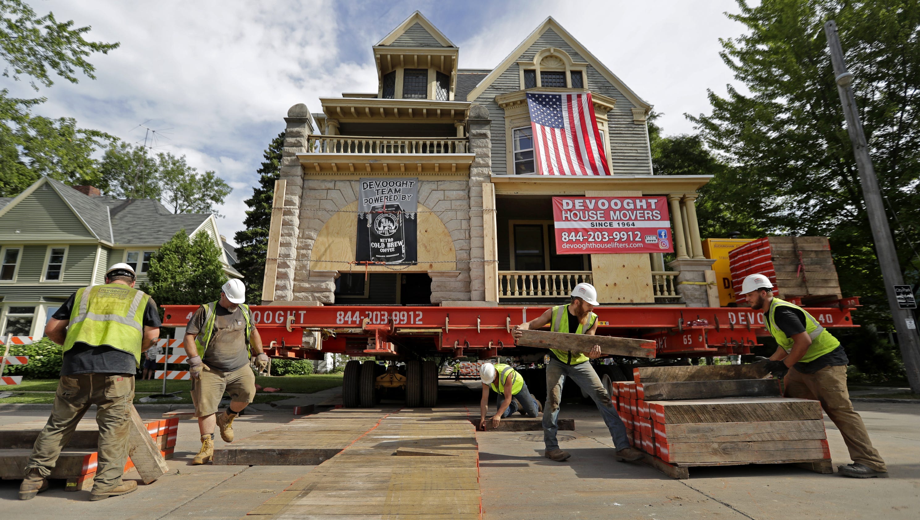 Historic Lawrence home moves to new Union Street site in 