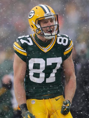 Green Bay Packes Jordy Nelson is fired up after pulling