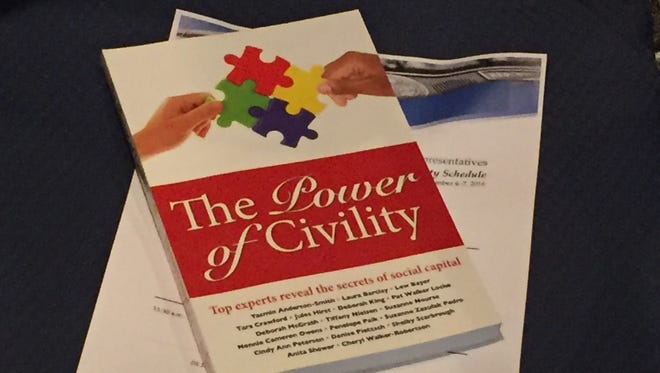 Shelby Scarbrough, lead author of The Power of Civility, briefed House members on how politeness can increase productivity.