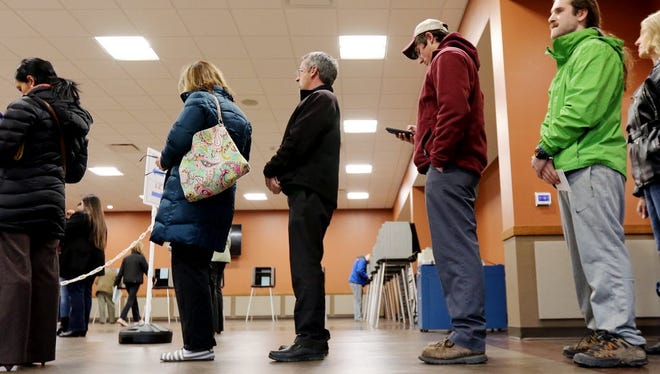 Voters in Eleva, Wis., on April 5, 2016.