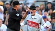 June 16: Third-base umpire Jeff Kellogg, left, ejects
