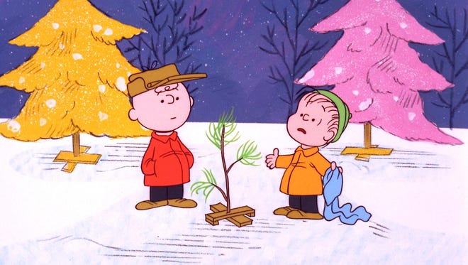 A scene from "A Charlie Brown Christmas"