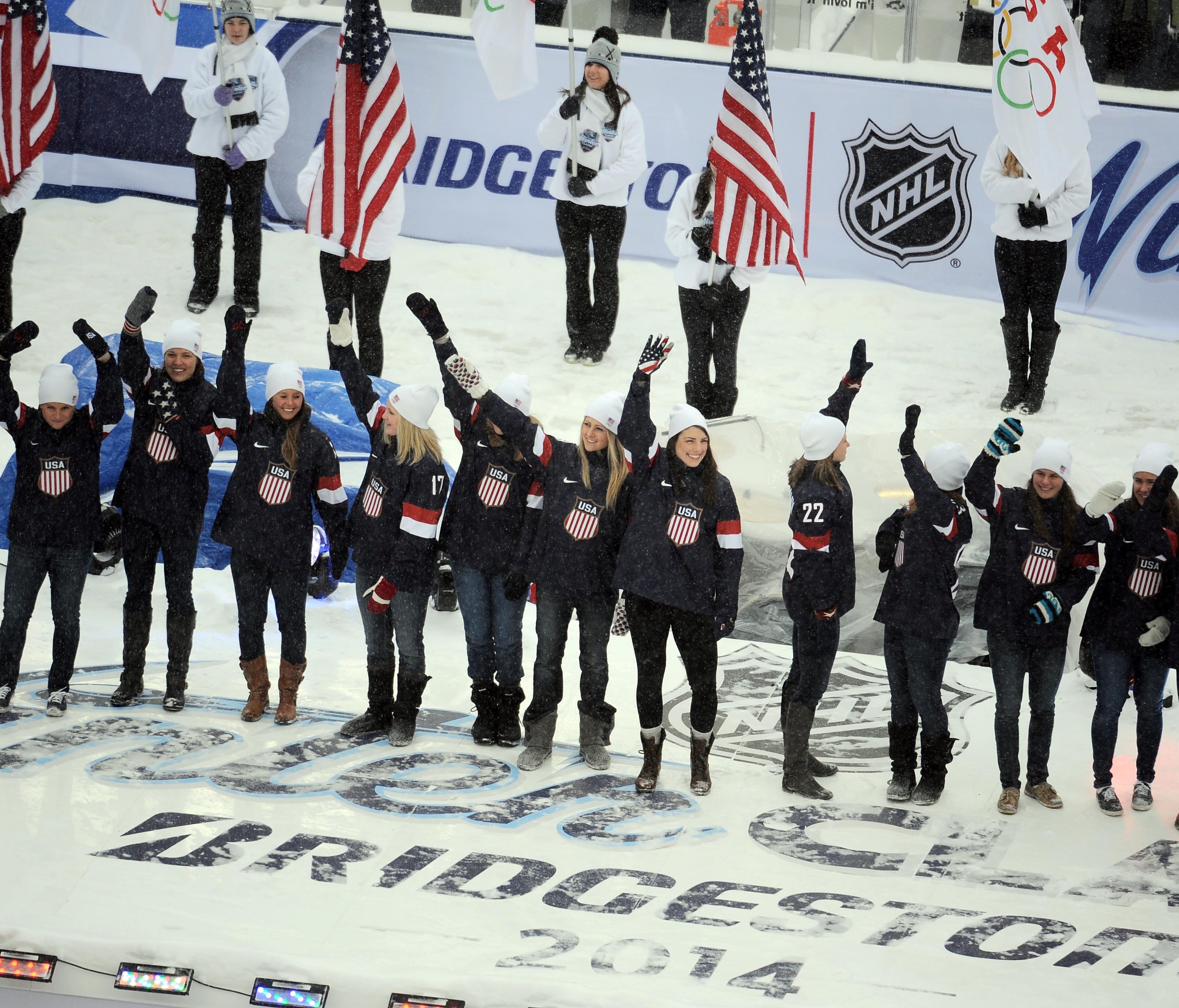 The U.S. women's hockey team has garnered support from the NHL, NBA, MLB and NFL.
