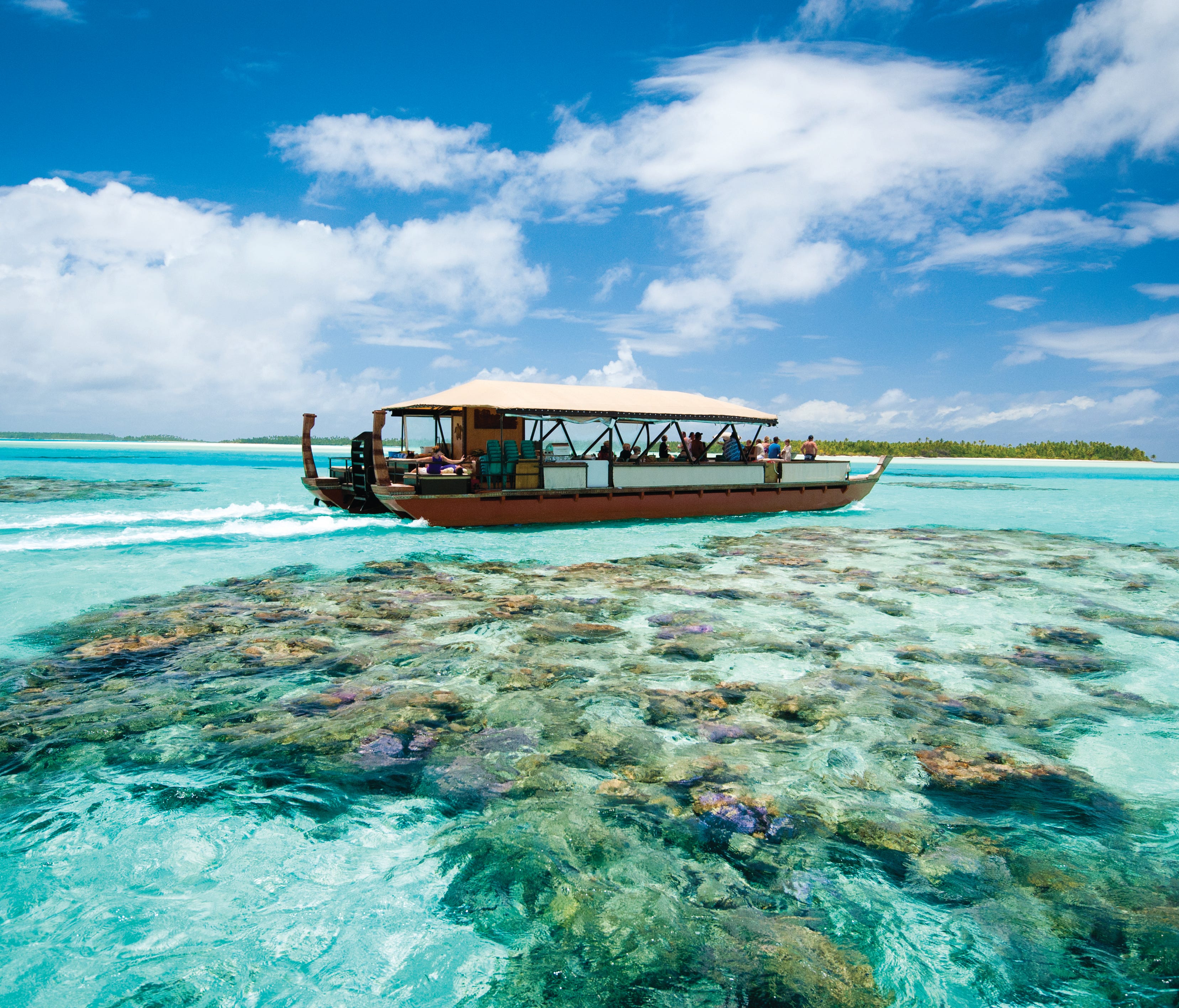 Lagoon cruises are a popular activity.
