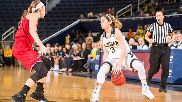 Katelynn Flaherty (right) is tearing it up for Michigan women's basketball.