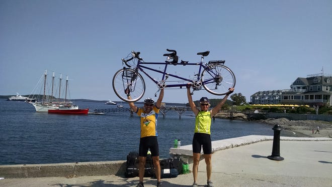 Peter and Tracy Flucke, the owners of We Bike, Etc., LLC, have taken three unsupported cross-country bicycle trips on their tandem with the trips ranging from 2,603 miles to 4,362 miles.