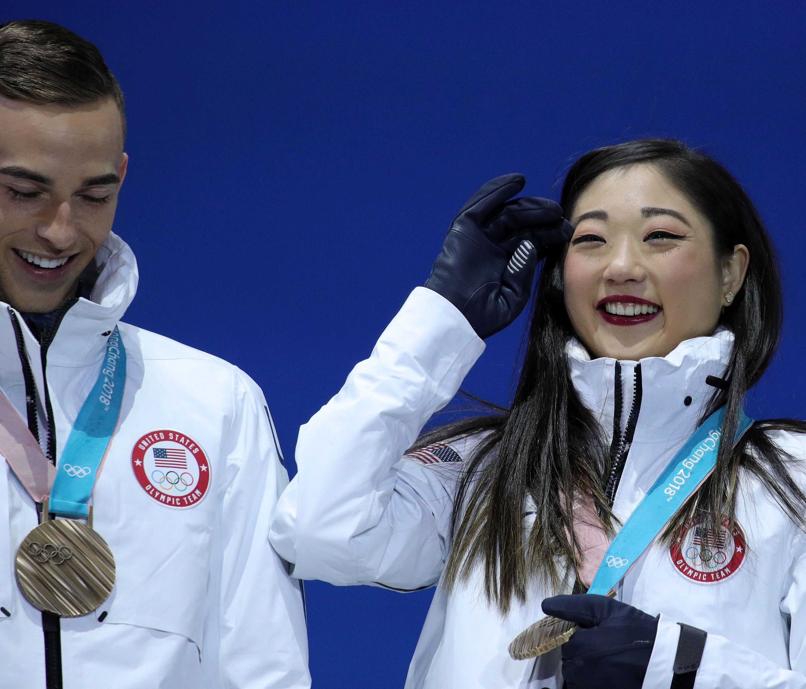 Adam Rippon and Mirai Nagasu won bronze in the figure skating team event.