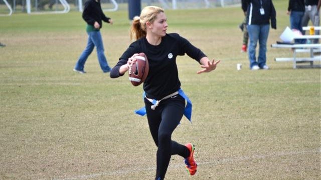 Florida State’s Michelle Roque has become a viral sensation with her flag football skills.
