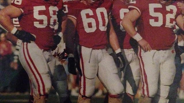 Hononegah grad Steve Stark (60) was the right guard on a dominant offensive line that helped Wisconsin win its first Rose Bowl on New Year's Day 1994.