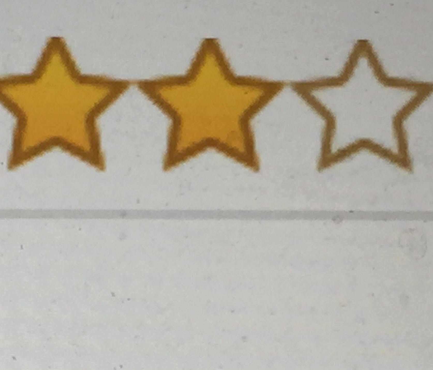 Rating stars for a product on Amazon. Research shows that a 5-star rating isn't actually the best, as if customers don't see at least a few negative reviews they think the system's been gamed.