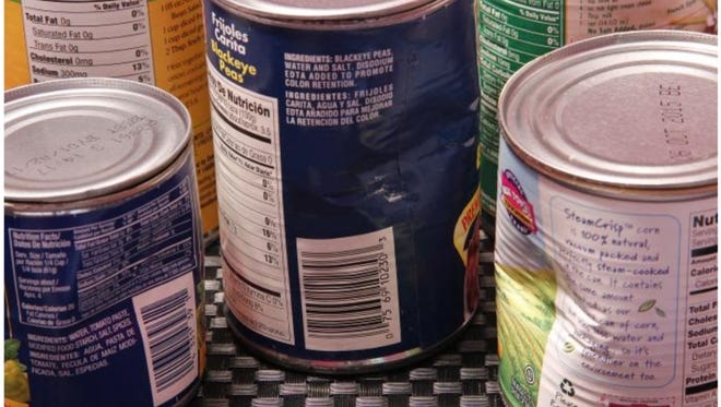 Deeply dented cans of food or     cans with dents on seams should be discarded.