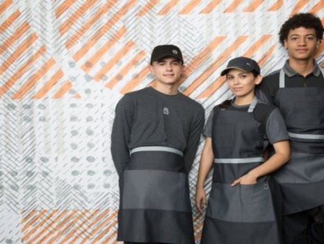 The new McDonald's uniform draws criticism on social media.