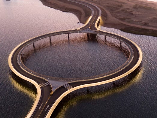 Uruguay's Laguna Garzón Bridge brings a roundabout