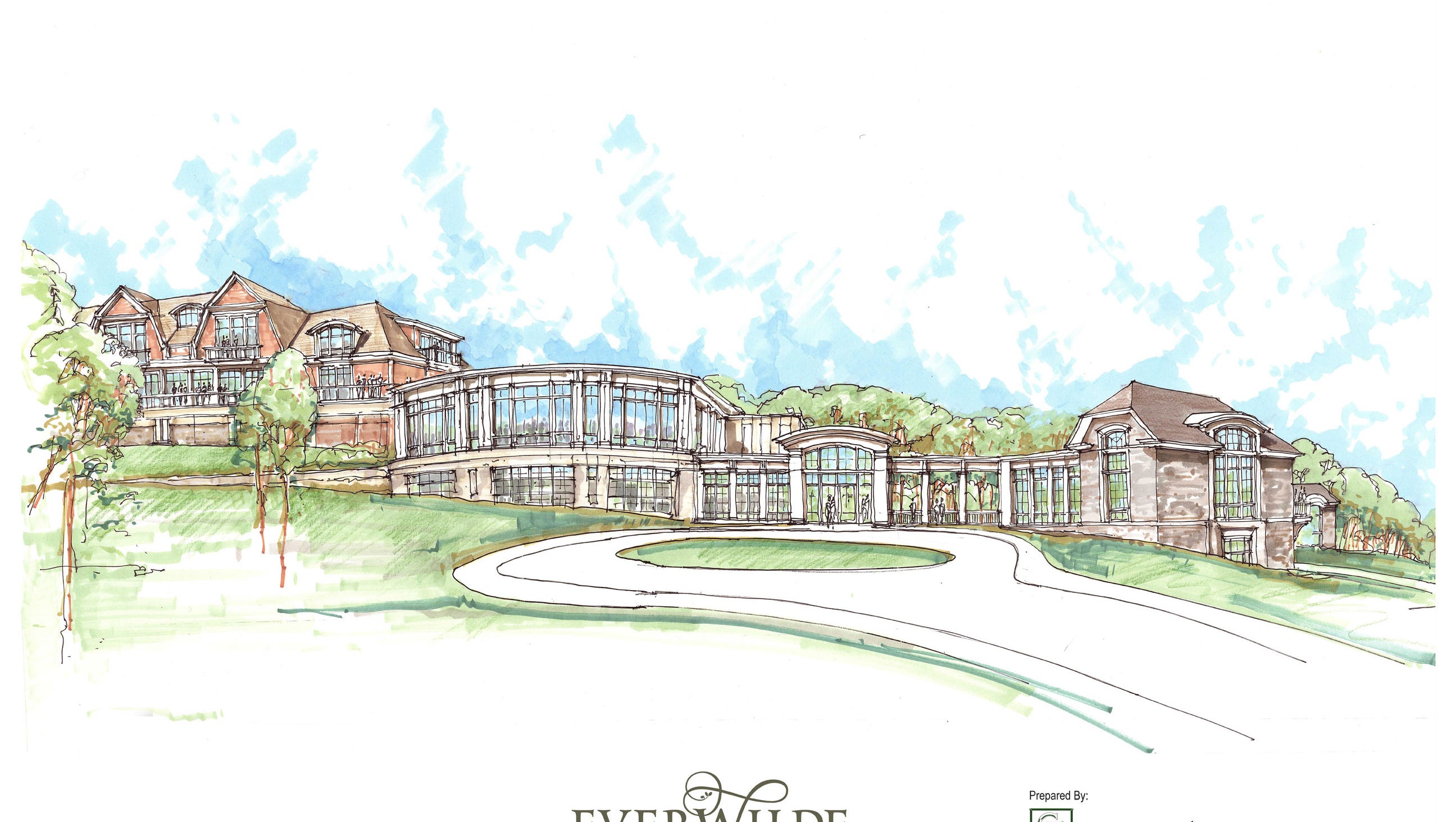A rendering of the proposed building.