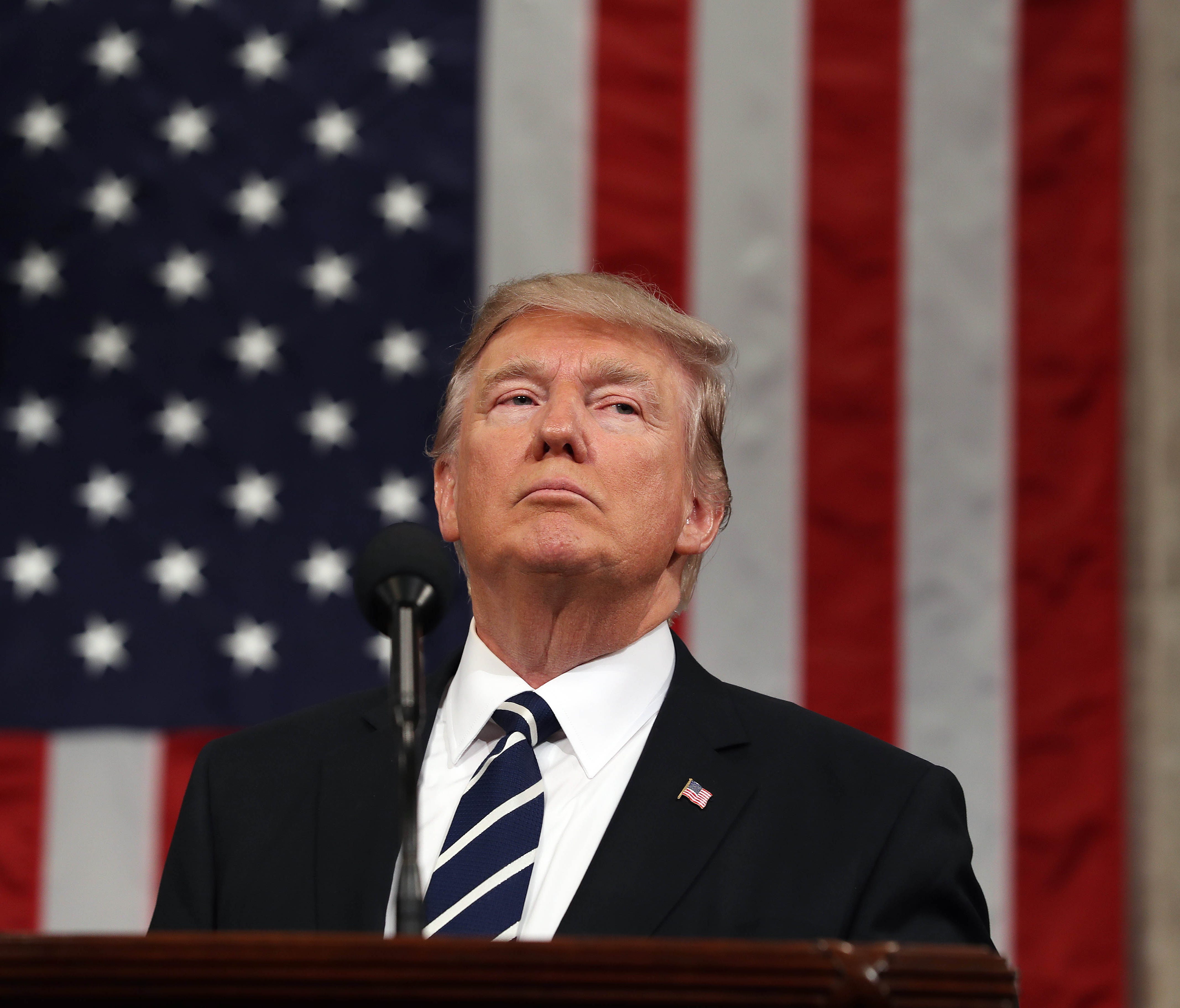 President Trump speaks before a joint session of Congress on Feb. 28, 2017.