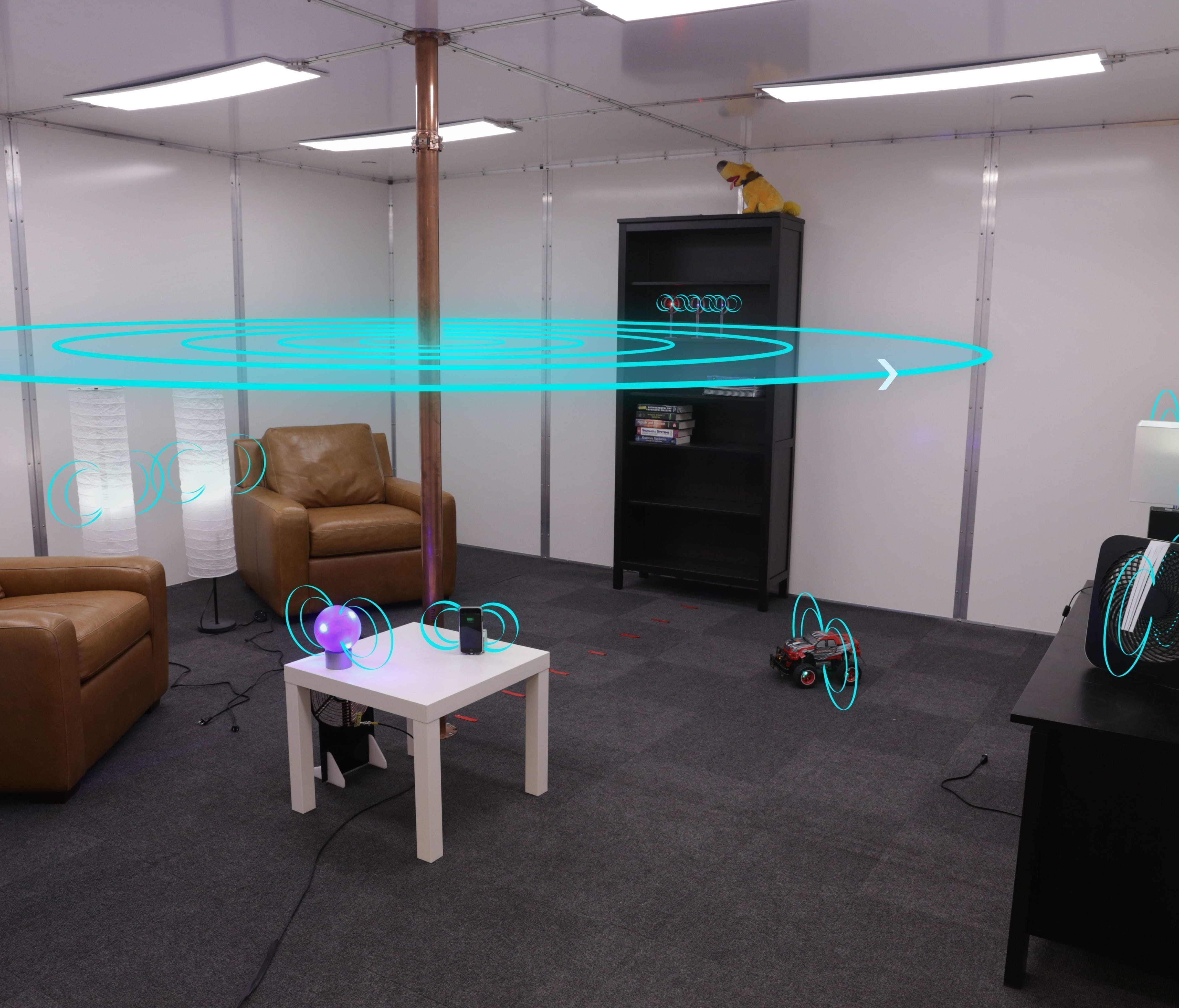 Disney Research's wireless charging room.