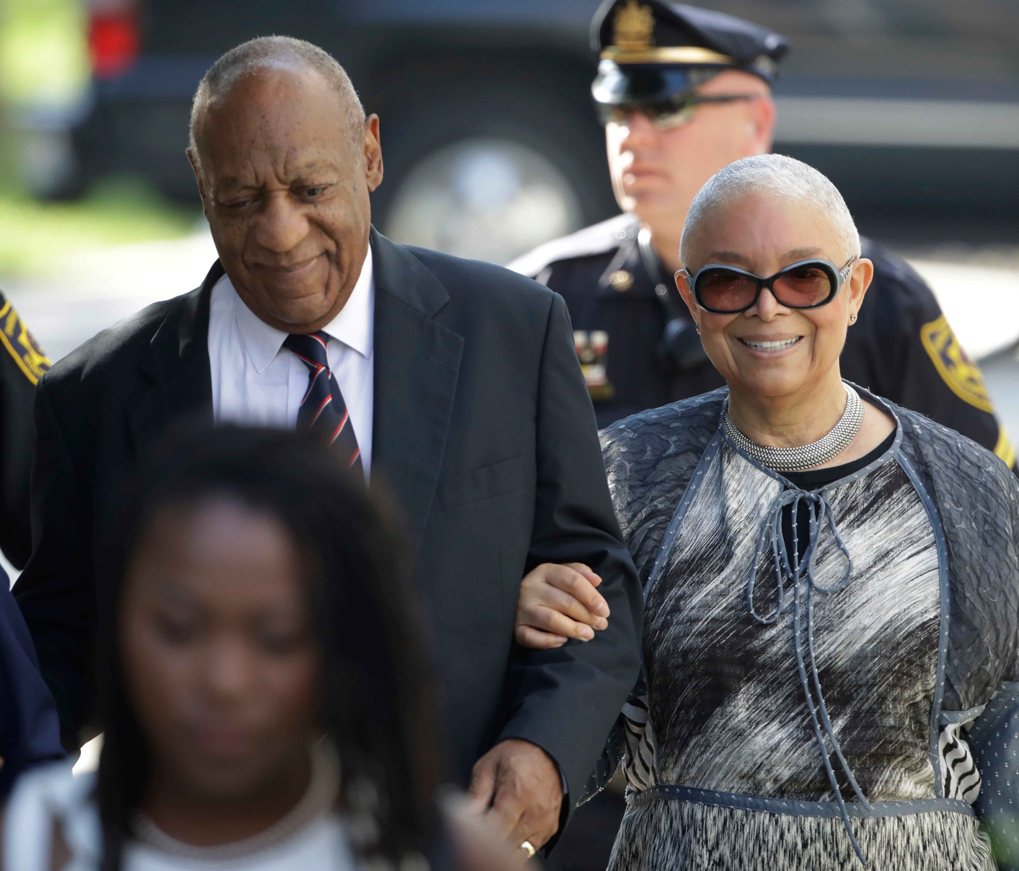 Bill Cosby arrives for his sexual assault trial with his wife Camille Cosby, at the courthouse in Norristown, Pa., June 12, 2017.