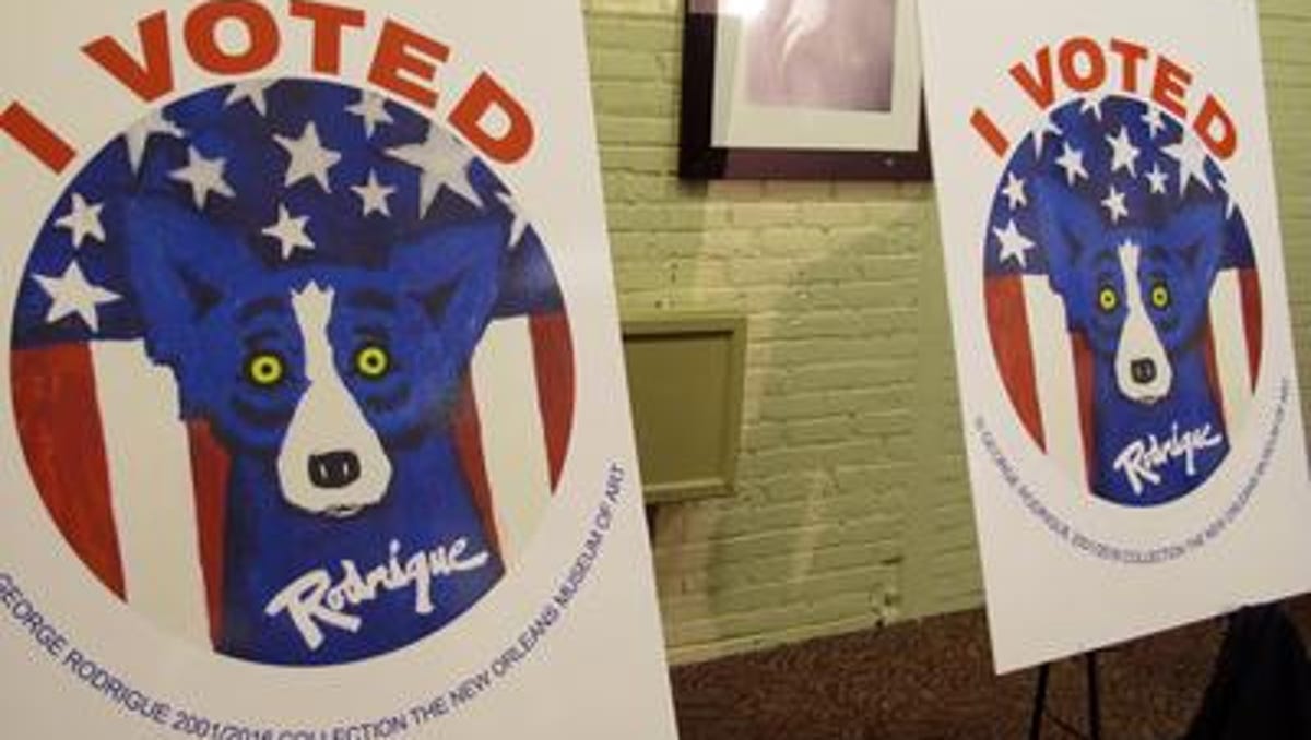 Save That Blue Dog I Voted Sticker It S Valuable