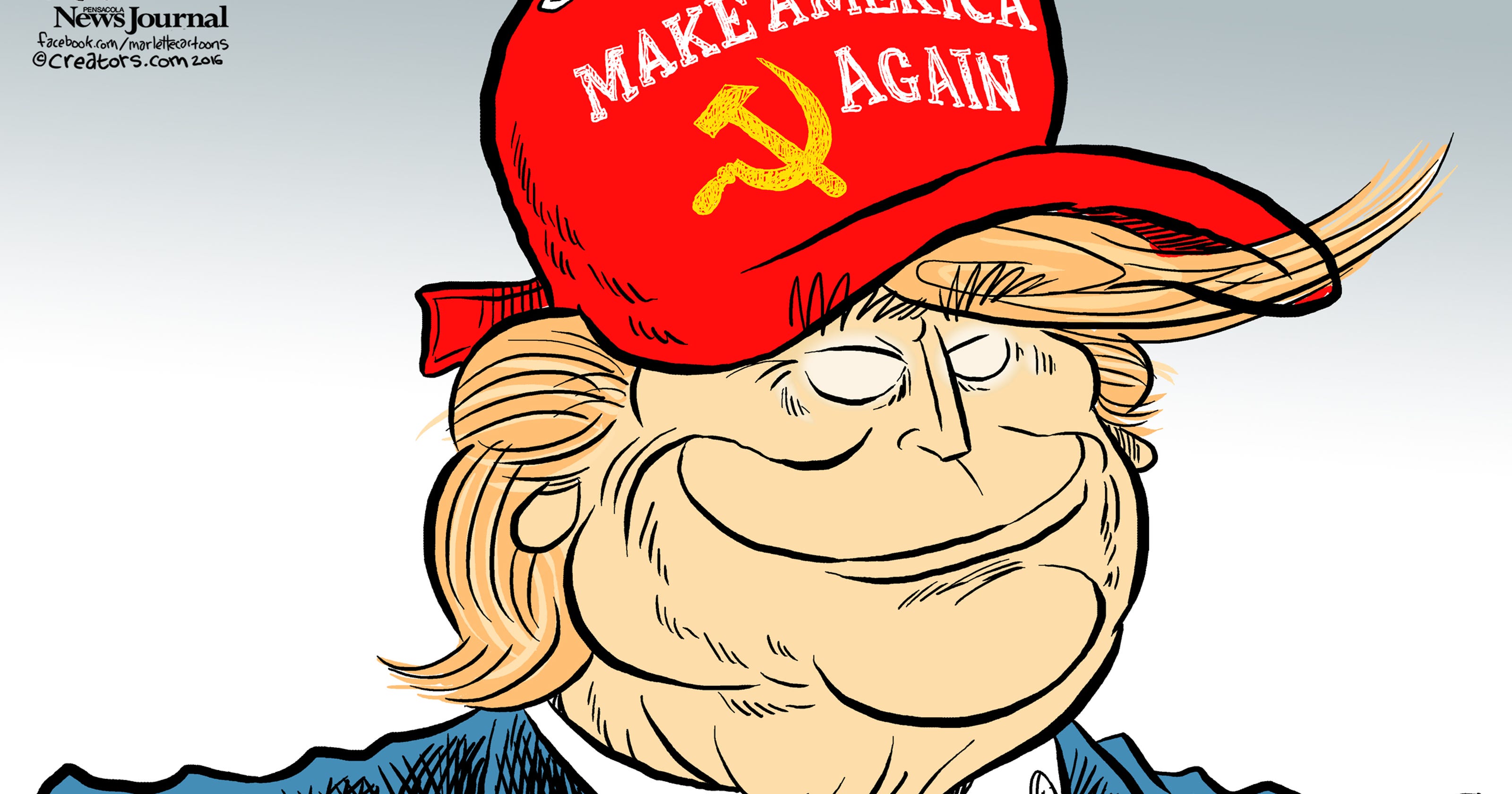 Dishonest cartoons of Donald Trump... Sad!