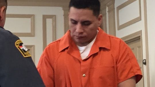 William Jimbo-Aucapina, a suspect in the attempted murder of his ex-wife in Dover, in Superior Court, Morristown.