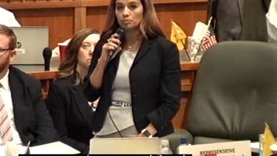 When it came time to debate the death penalty bill, Rep. Monica Youngblood, R-Albuquerque, who sponsored the bill, named several police officers and children who have been murdered. "These children, these officers deserve justice," she said.