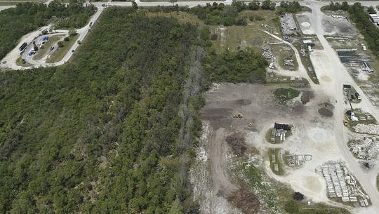 An aerial view of the former South Gifford Road landfill.