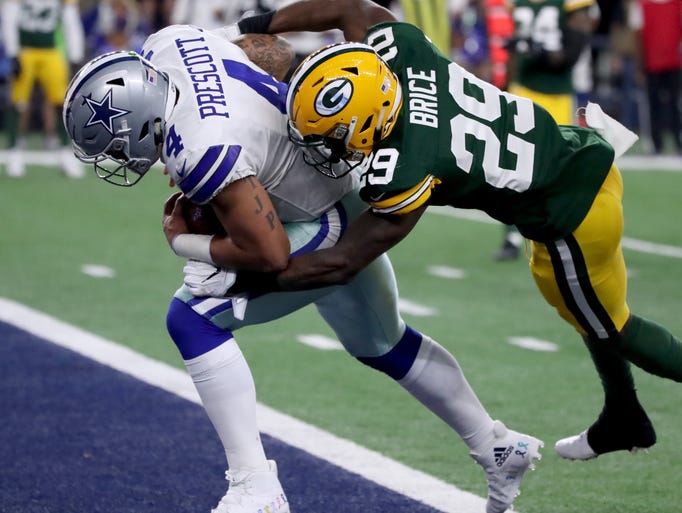 Green Bay Packers defensive back Kentrell Brice (29)