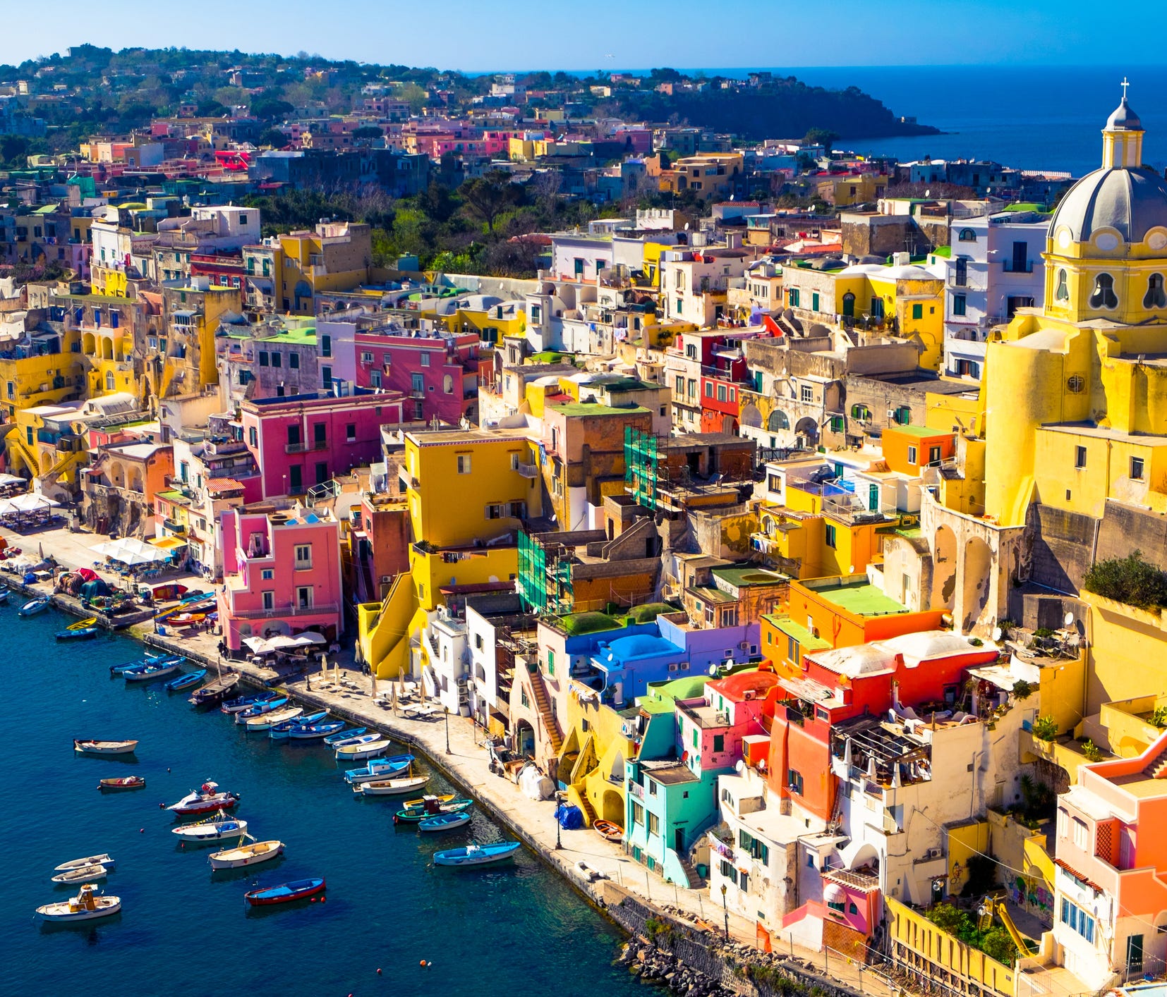 Procida, Campania: Encompassing just 1.6 square miles, Procida is the smallest island in the Bay of Naples, and visitors often bypass it in their rush to see nearby Capri and Ischia. But if you prefer your villages in Italy sans crowds, consider hopp