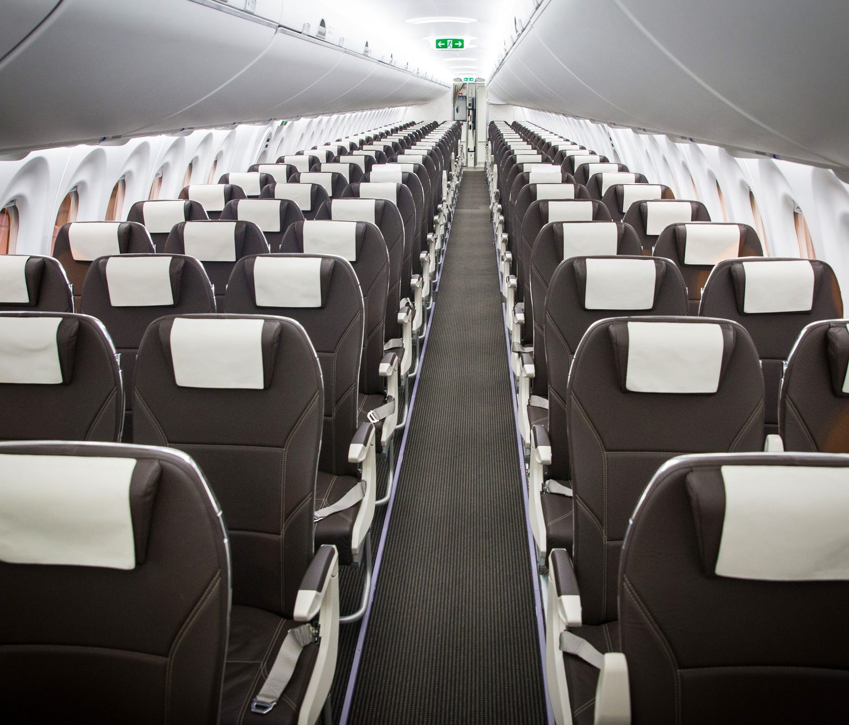 Airplanes with 3–2 seating in the main cabin fly normally with no imbalance due to good design engineering.